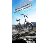 Bicicleta eléctrica potente BURCHDA R8PRO de 800 W, plegable, para ciudad, para adultos, batería de litio de 48 V y 20 Ah, neumáticos anchos de 4,0 pulgadas 800W-48V-20AH