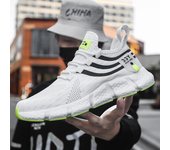Zapatillas de correr para hombre, zapatillas ligeras informales con cordones, calzado de tenis cómodo para deportes al aire libre para hombre 36 negro