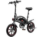 DYU D3F con Pedel 10Ah Batería 240W Motor 36V Ciclomotor plegable Bicicleta eléctrica 14 pulgadas 25 km/h Velocidad máxima D3F with Pedal blanco
