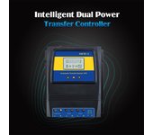 Interruptor automático de transferencia de energía dual ATS Corriente directa 12 V 24 V 48 V CA 110 V 220 V Auto negro