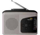 Ezcap234 Reproductor de cinta de casete Radio AM FM portátil Convertidor de cinta de casete a MP3 Grabadora de sonido Altavoz incorporado con conector para auriculares