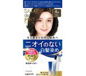 Crema de teñido rápido para el cabello sin fragancia Dariya Salon de pro (para cabello gris) 4A Marrón ceniza 40 g + 40 g (Cuasi droga) Crema colorante para cabellos grises
