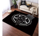Alfombra satánica, tapete de terror, patrón de Satán, decoración del hogar, tapete plegable, alfombras, decoración para sala de estar, tapetes 40cm x 60cm