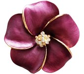 Les Trésors De Lily [R8515] - Broche de diseñador 'Scarlett' morado (flor) - 50 mm púrpura