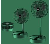 Mini ventilador portátil USB, ventilador plegable para escritorio, recargable para oficina y hogar verde