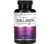 Vitauthority, multi collagen capsule plus, vitamin C, hyaluronic acid, tasteless, 90 capsules