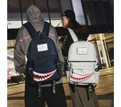 Mochilas escolares de tiburón para niños y niñas, mochila de gran capacidad, mochila de viaje impermeable para mujer negro