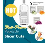 Cortador triturador de verduras Manual portátil de acero inoxidable rallador fácil de limpiar con mango blanco