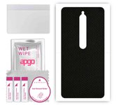 apgo Protective Skin Sticker for the back compatible with Xiaomi Redmi 8, Wrap Film, Foil, Vinyl - Pattern Matrix