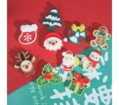Conjunto de accesorios navideños de resina con dibujos animados : Horquilla, diadema, muñeco de nieve, caja de regalo, carcasa de teléfono DIY y adornos para el árbol. grandpa