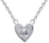 Les Trésors De Lily [I9807] - Collier Argent 'Love' argenté (rhodié) - 10x10 mm plata