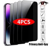 4 protectores de pantalla de privacidad para iPhone 14 Pro Max 14 Plus, vidrio antiespía para iPhone 13 15 12 11 Pro Max 16 Pro, vidrio templado iphone 11 puro