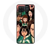 Coque Samsung Galaxy A12 Squid Game Affiche personnages Fanart