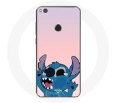 Coque pour Huawei P8 Lite 2017 Stitch le Nez en l'air fond rose