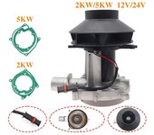 12V/24V 2KW/5kw Conjunto de motores de calentador de aire para invierno y otoño para automóvil Accesorios modificados Piezas de repuesto Ventilador Motor Vehículo