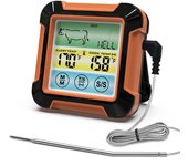 Termómetro digital para carne con sonda larga Termómetro de parrilla actualizado con control táctil de pantalla LCD Waterproof