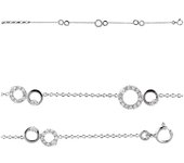 Altesse [M4368] - Bracelet Argent 'Sissi' blanc argenté (rhodié) - 8 mm blanco