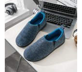Bebealy 2024 nuevas zapatillas de invierno para hombre, zapatos de algodón antideslizantes para exteriores para hombre, zapatos planos cálidos de moda para hombre, zapatos casuales para interior de casa 41-42 gris
