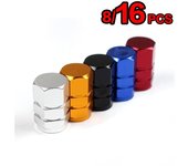 8/16 Uds tapas de válvula de vástago de neumático tapas de aluminio a prueba de polvo tapas de válvula de aire de vástago de rueda de neumático 5 colores 8pcs oro