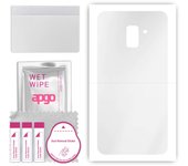 apgo Adhesivo Protector Ultra Transparente para la Parte Trasera Compatible con Samsung Galaxy A8+ (2018), Película envolvente, película de hidrogel, TPU flexible y suave con pos