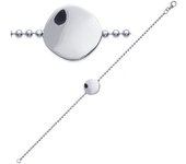 Les Trésors De Lily [K2409] - Bracelet Argent 'Chorégraphie' argenté (rhodié) - 14 mm plata