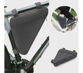Bolsa de herramientas triangular multifuncional de gran capacidad para bicicleta de montaña 27x20x20 cm negro