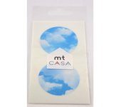 Masking tape - masking tape (mt) - seal sticker rond en washi ciel - blue sky - bleu