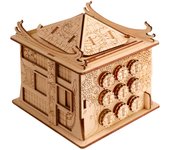 ESC WELT House of Dragon 3D Puzzle Box Juguete educativo Rompecabezas de madera Círculo de la sabiduría Rompecabezas de tejido para adultos Regalo de cumpleaños Presente Entrenamiento cerebral