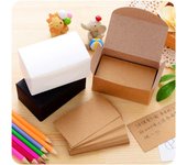 20/100 piezas vintage DIY suministros para fiestas tarjetas de felicitación en blanco postales papel Kraft boceto grafiti Brown-100pcs-9x5.3cm