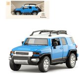 Modelo de coche a escala 1/32 con sonido y luz, colección de vehículos de juguete fundidos a presión para Toyota FJ Cruiser 1/32-Size:15*6.5*6cm azul