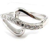 Anillo de plata 'Goddess' blanco 52