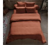 Housse de couette 140x200 cm en Gaze de coton Terracotta 140 x 200 cm naranja