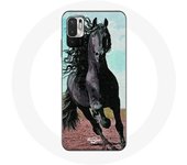 Coque pour Xiaomi Redmi Note 10T 5G Le Cheval Noir De La Race Frisonne