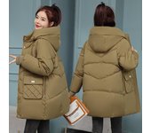 Nuevo Parkas de Invierno para mujer, chaquetas informales con capucha gruesas, Abrigo acolchado de algodón cálido, prendas de vestir para mujer, chaqueta acolchada, Parka M blanco
