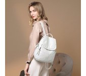 Mochila De mujer, Mochila de cuero lavada blanca, mochilas escolares pequeñas para chicas adolescentes, bolsa de viaje informal que combina con todo blanco