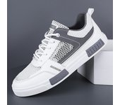 Zapatos de hombre de verano transpirables, finos, de malla hueca, zapatos de lona con pequeños zapatos blancos, zapatos de suela gruesa, zapatos de moda 39