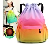 Bolsa de baloncesto con bolsillo para llevar la cuerda, para hombre y mujer, para viajes, deportes, hombros, LOGO, bolsa de fitness, mochila de entrenamiento