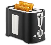 Máquina para hacer pan, 1 unidad, tostadora de doble cara, 800 W, para desayuno, horno tostador de pan, portátil, inteligente, automática, para desayuno negro