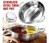 Olla caliente de inducción con sabor a pato doble de acero inoxidable de 28cm