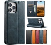 Funda de cuero magnética tipo billetera de primera calidad para iPhone 15, 14 Plus, 13, 12, 11 Pro Max, XS MAX, Samsung S23, S22 Ultra Plus, S23FE, Note20Ultra, A14, A54, A53 iPhone 7/8/SE2/SE3 negro