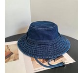 Sombrero de pescador de mezclilla, nuevo sombrero de montañismo lavado retro, de cara pequeña, con protección UV, sombrero grande, con protección solar. M（56-58cm） azul oscuro