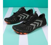 Zapatos acuáticos para hombre y mujer, calcetines de buceo, zapatos de agua para nadar descalzos, zapatillas deportivas para Fitness, Yoga y surf 35 negro