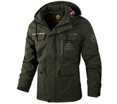 Chaqueta Casual para Hombre Abrigo con Capucha de Otoño e Invierno Abrigo para Hombre Color Sólido M rojo vino