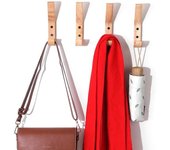 Perchero de madera resistente y de forma única para el hogar, para la cocina color de madera antigua