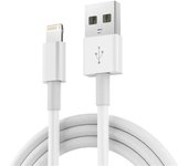Cable de carga de 1 m y 2 m para iPhone 13, 14 Pro, 6S, 6, 7, 8 Plus, 11 Pro, 12 Pro, XS Max, X, XR, SE 2020, iPad, cable de carga y sincronización de datos 1M blanco