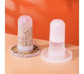 Comedero y bebedero automático para pájaros, gallinas, palomas y cacatúas 350ml feeding tray