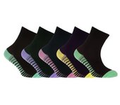 Calcetines Street Essentials para niñas con estampado en contraste en el talón y la punta (Paquete de 5) 9-12 Child