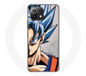 Coque pour Xiaomi Mi 11 Lite Anime Dragon Ball Goku Cheveux bleu
