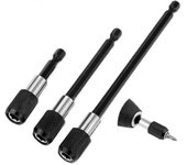 Varilla de extensión hexagonal de liberación rápida con autobloqueo, 3 piezas, para taladro eléctrico, destornillador, varilla de transferencia rápida, herramienta de extensión
