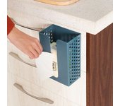Bandeja para papel higiénico sin perforaciones para cocina y baño, soporte para papel, caja para rollos de papel, herramienta One Size blanco